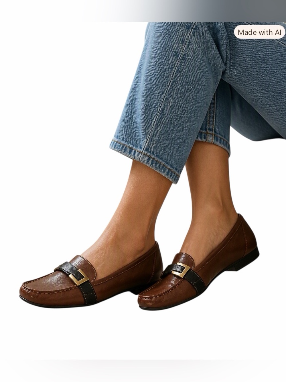 Naturalizer Brown Leather Loafers 7.5